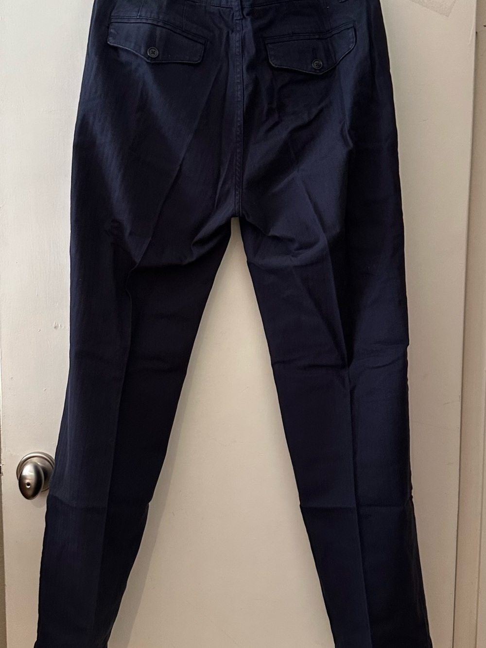 Men's Navy Chino Pants - Tailored Straight Fit